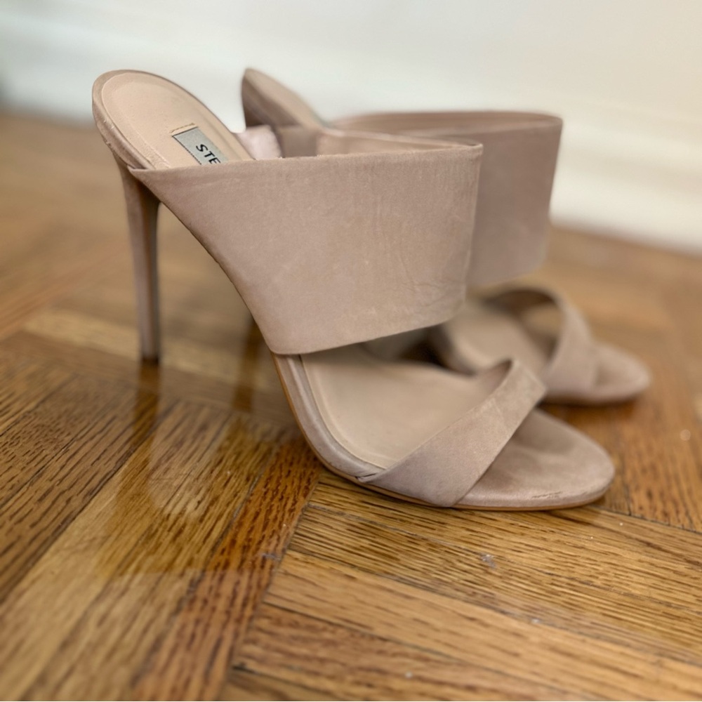 Steve Madden Suede High-Heeled Mule Sandals Size 7.5